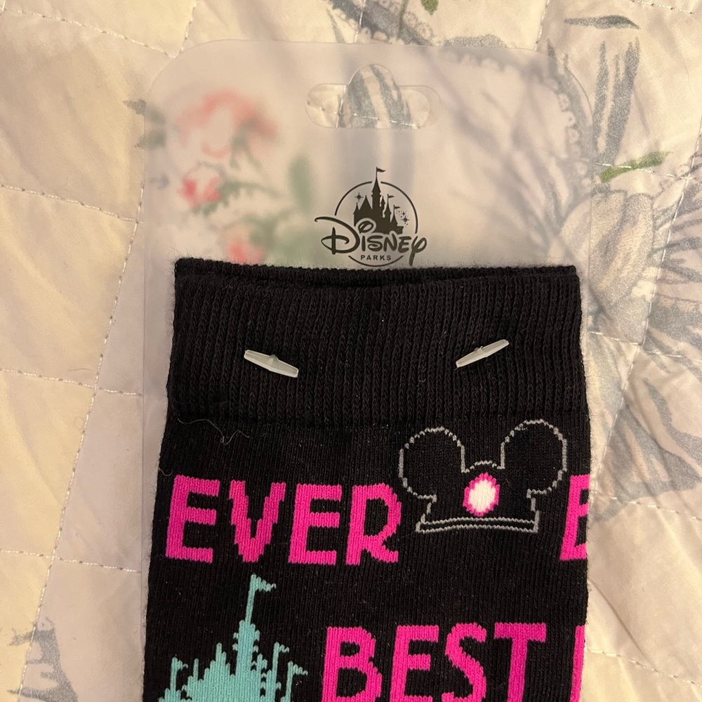 SOLD BNWT Disney World Unisex Best Day Ever Socks - Picture 3 of 4
